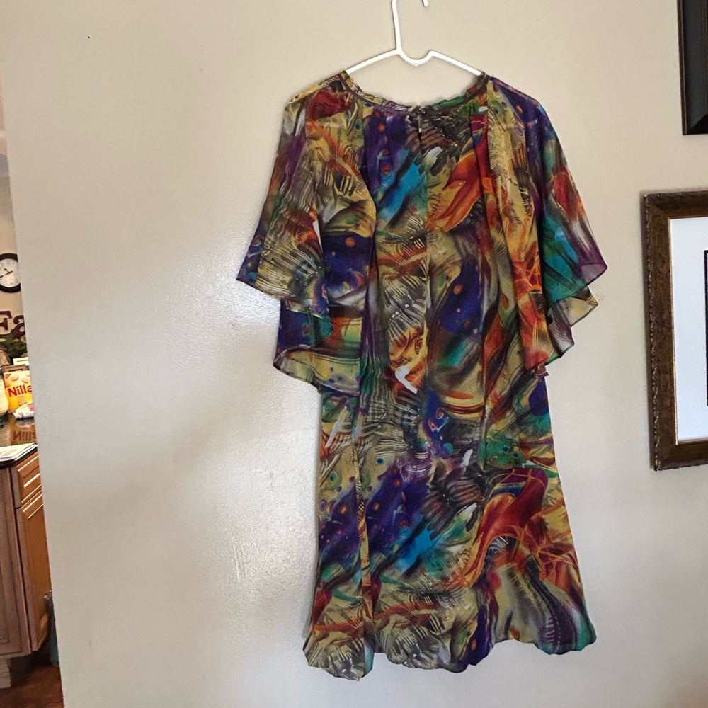 Vibrant Multicolor Midi Dress